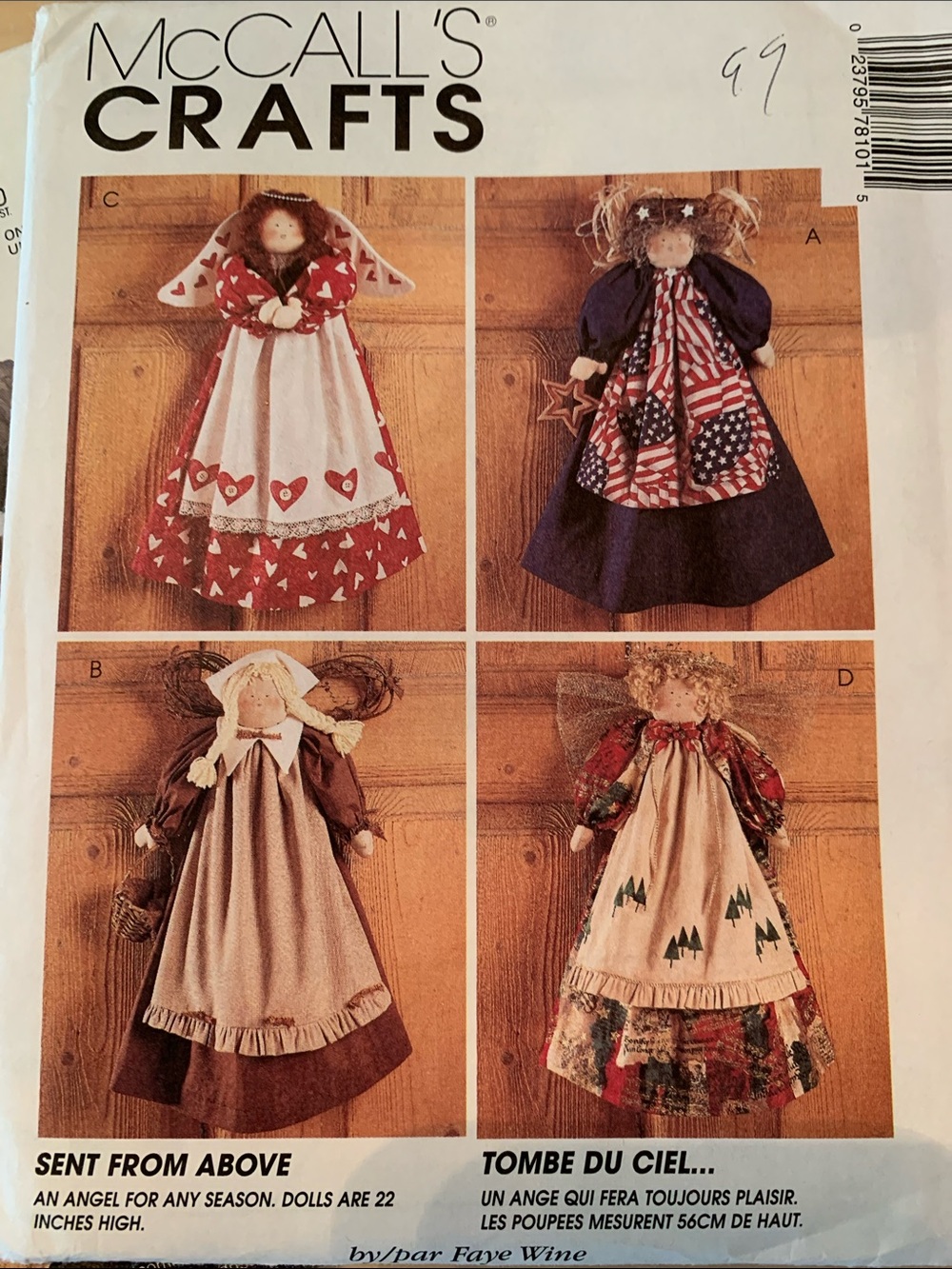 Patriotic / Country / Angles Sewing Patterns Angels Doll Patterns By McCall